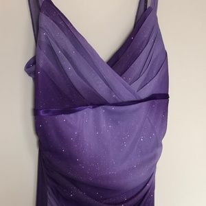 Purple Glitter Prom Dress